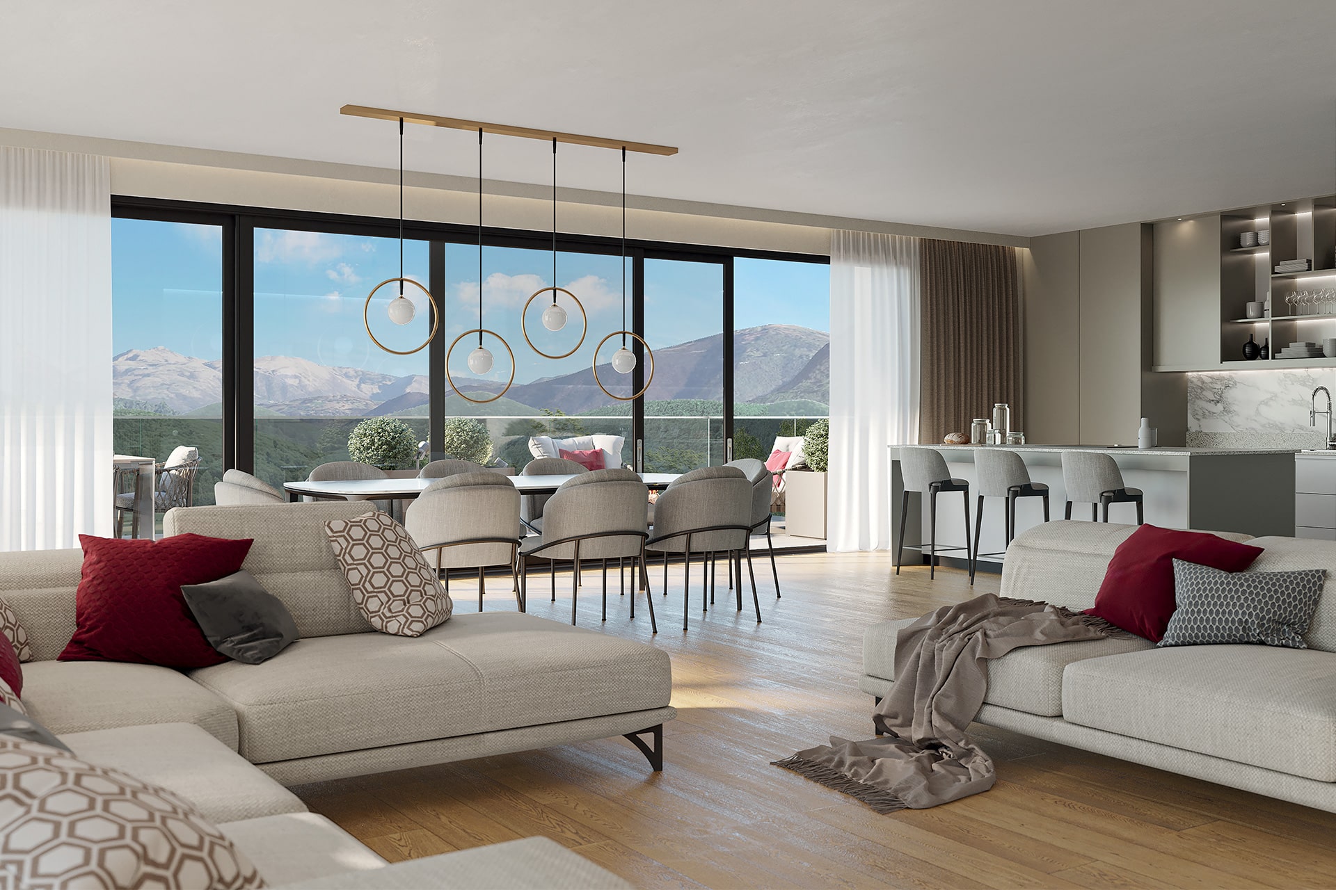 Appartamento Attico con Ampia Vetrata con Vista sulle Prealpi Bergamasche