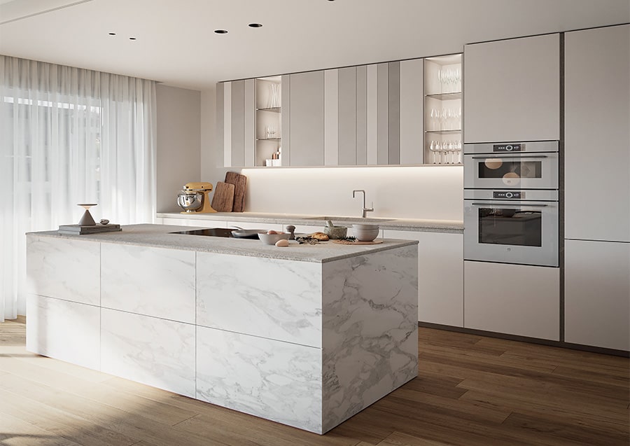 Penisola della Cucina di un Appartamento di Tower Eden