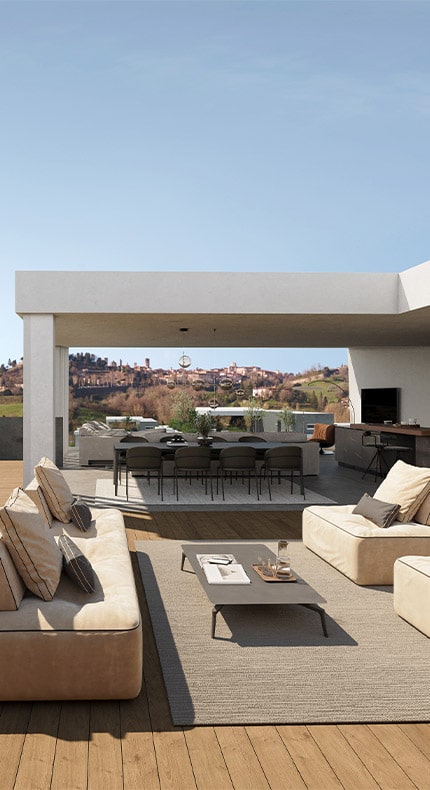 Vista di Città Alta dal Super Attico di Tower Baioni a Bergamo