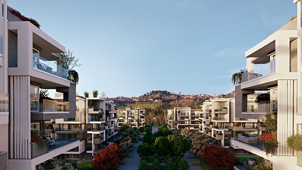 Render del Nuovo Progetto Tower Nembro a Bergamo